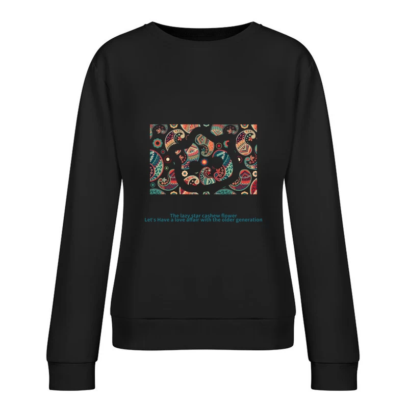 Paisley-Muster Blume Damen Pullover Sweatshirt