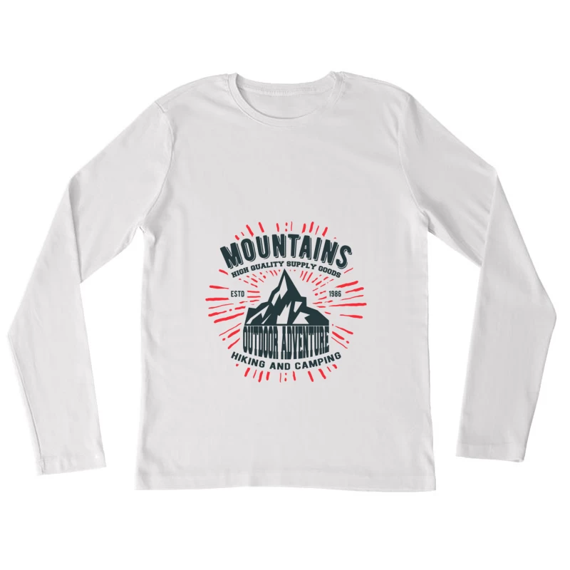 Outdoor Abenteuer: Berge, Wandern und Camping Damen Langarm T-Shirt