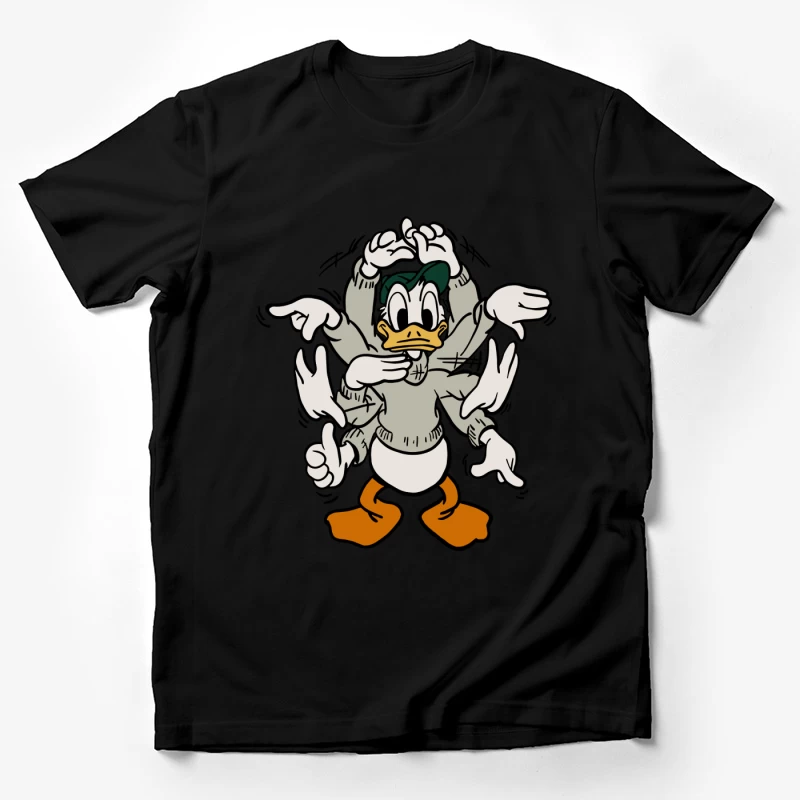 Comicfigur mit mehreren Armen Herren T-Shirt