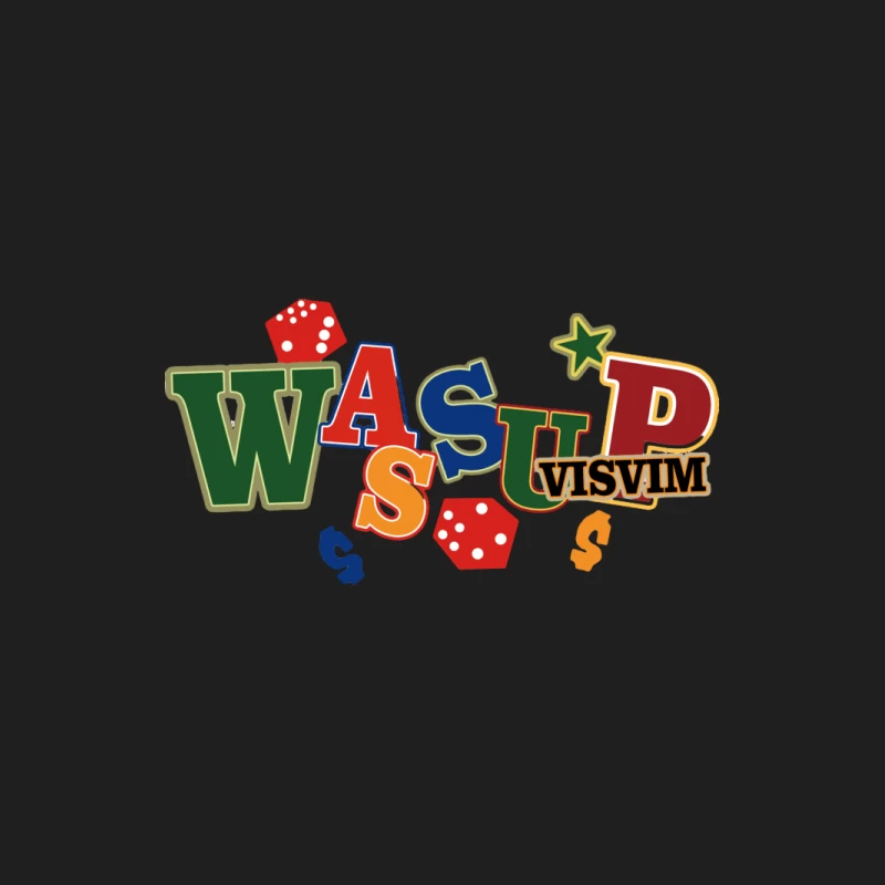 Buntes WASUP-Design mit Würfeln Herren Tanktops