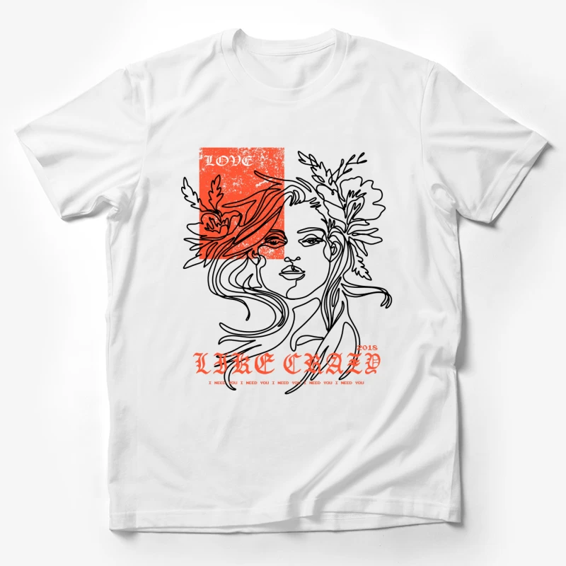 Affiche Vintage Florale Art Homme T-Shirt