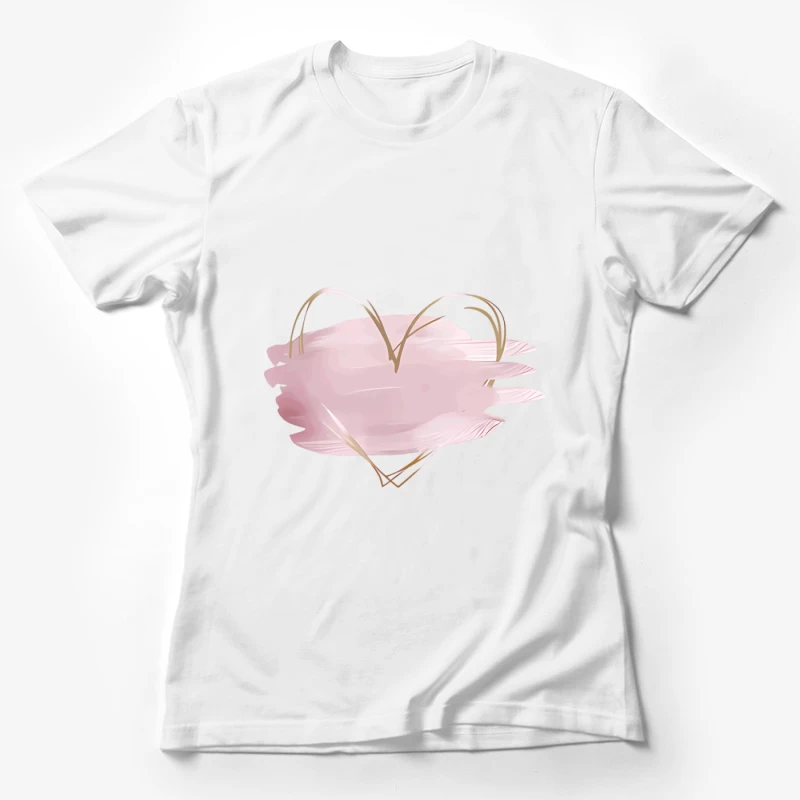 Aquarell Herz Design Damen T-Shirt