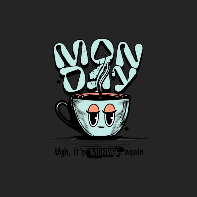 Illustration de tasse de café du lundi matin Femme Sweat-shirt à enfiler