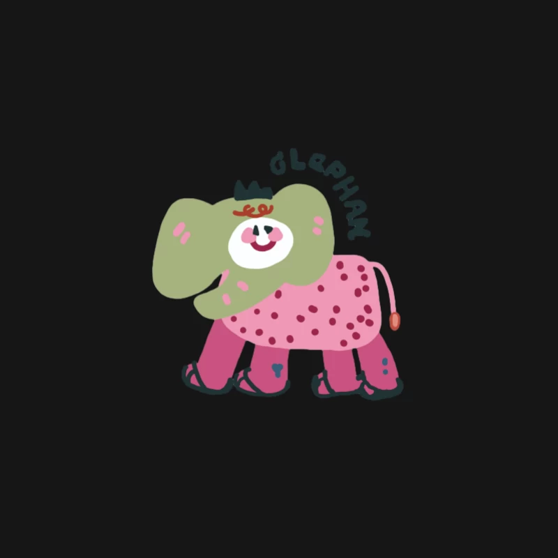 Illustration d'un éléphant coloré Homme Manches Longues T-Shirt