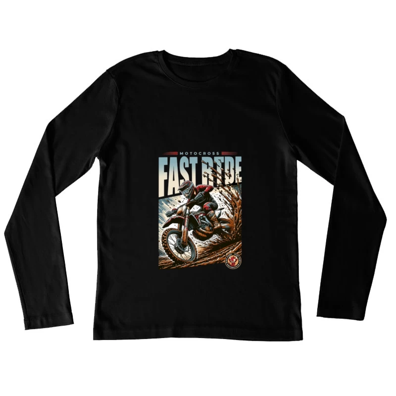 Course rapide de motocross dans la boue Femme Manches Longues T-Shirt
