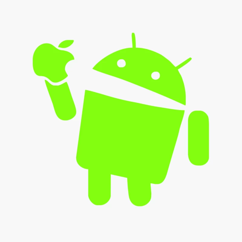 Android eats Apple Cotton Tote Bag