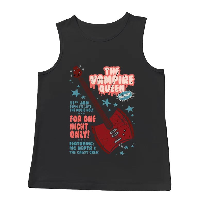 Retro Concert Poster: The Vampire Queen Live at The Music Hole Male Tank Top