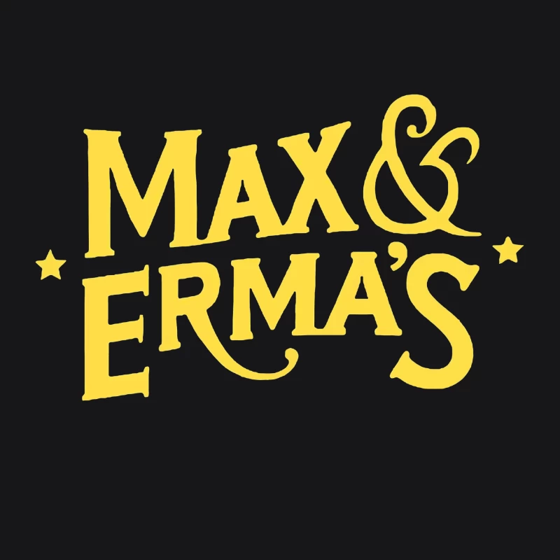 Max & Erma's Yellow Typography Logo Design Female Pullover Hoodie