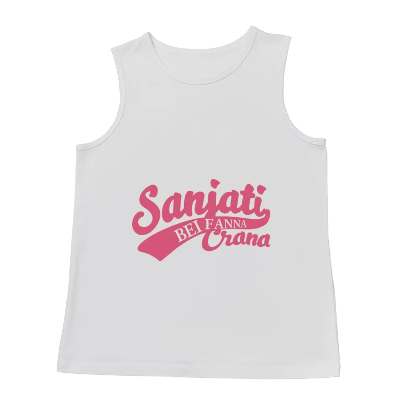 Rosa Retro-Logo-Design Herren Tanktops