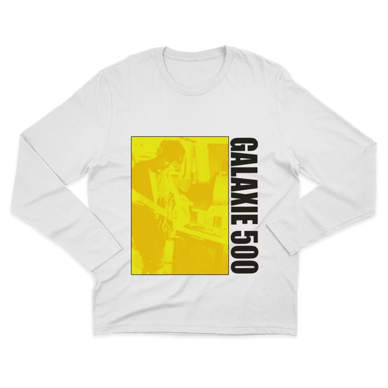 Galaxy 500 Yellow-Filtered Album Cover with Guitarist Male Long Sleeve T-Shirt