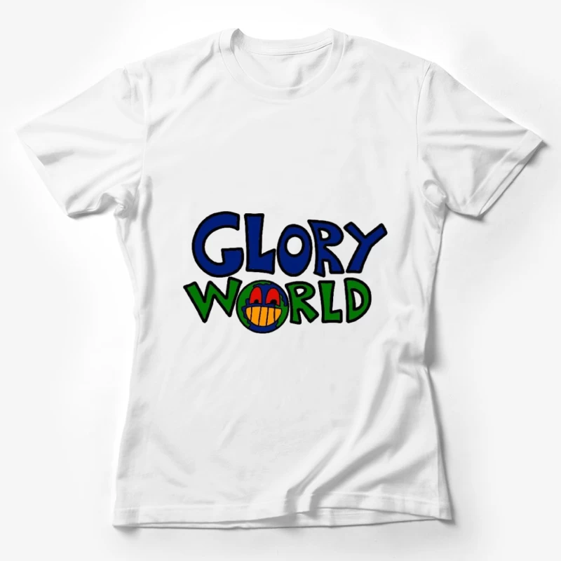 Glory World Logo mit lächelndem Globus Damen T-Shirt