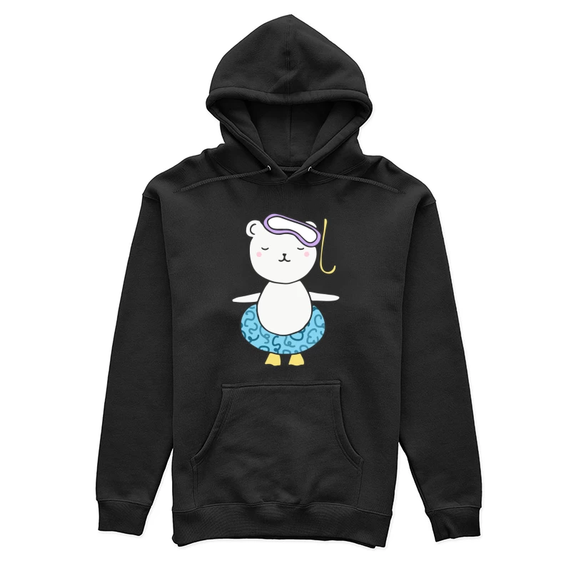 Ours en Hula Hoop avec Masque de Sommeil Femme Sweat à capuche