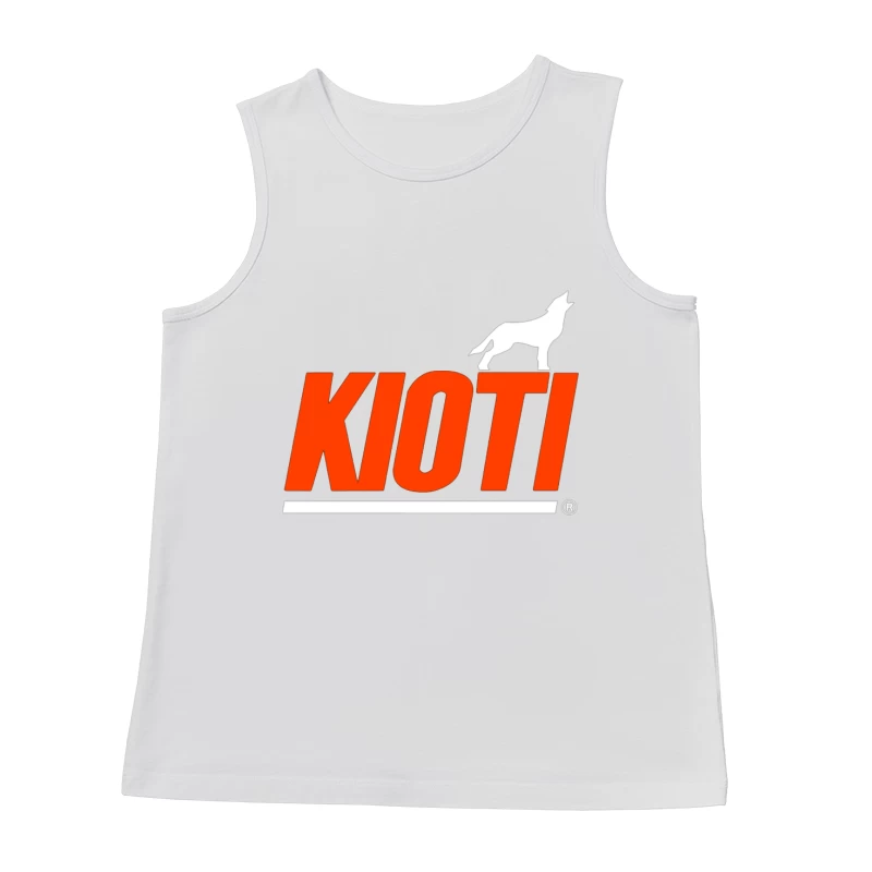 Kioti Farm Equipment Brand Logo with Wolf Silhouette Male Tank Top