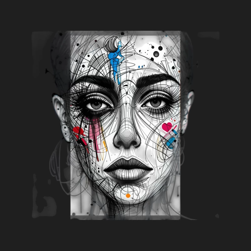 Abstract girl statue Tapestry