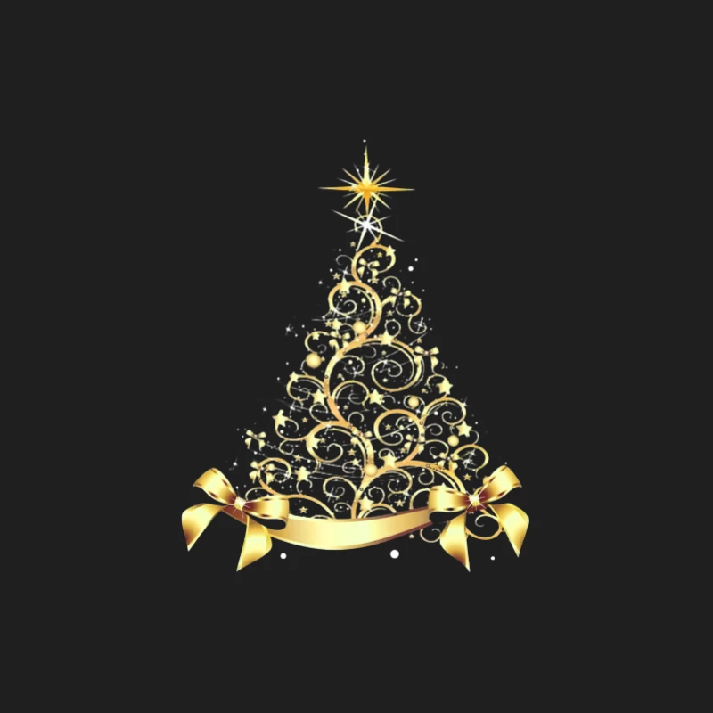 Goldener Weihnachtsbaum mit Schleifen Herren Tanktops