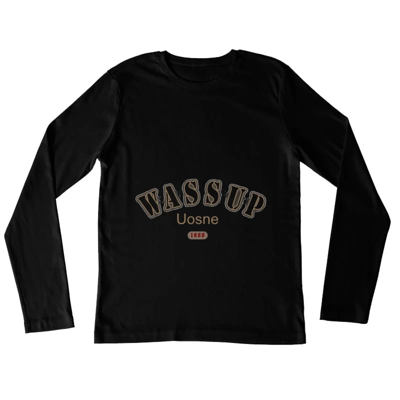 Wassup Design mit Retro-Look Damen Langarm T-Shirt