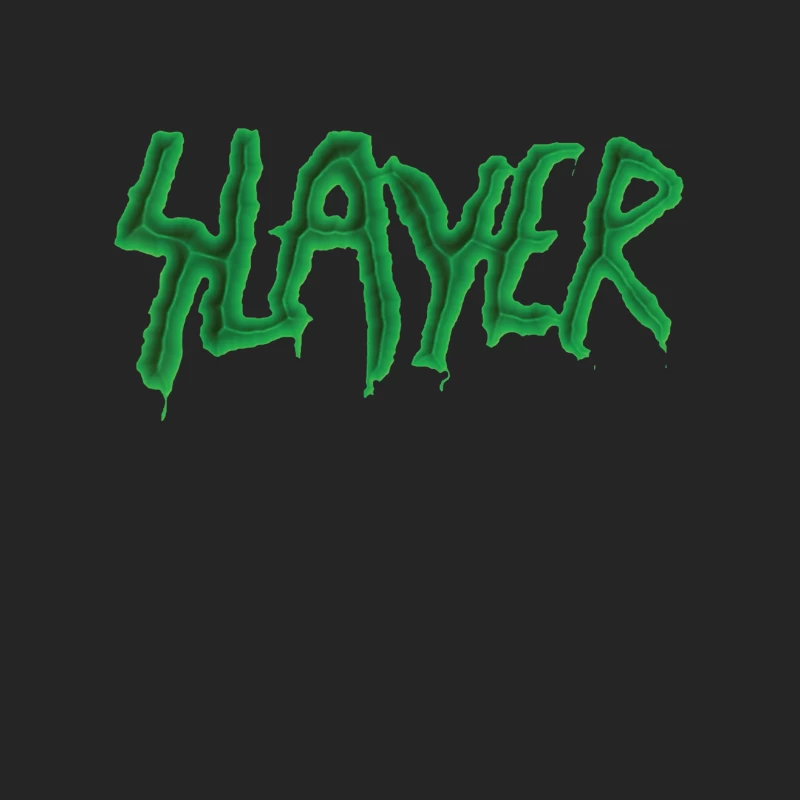 Green Horror-Style Dripping Text "SLAYER" Female Pullover Sweatshirt