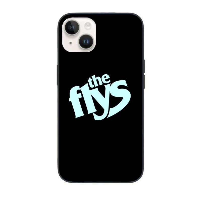 The Flys Band Logo in Light Blue Typography iPhone Case