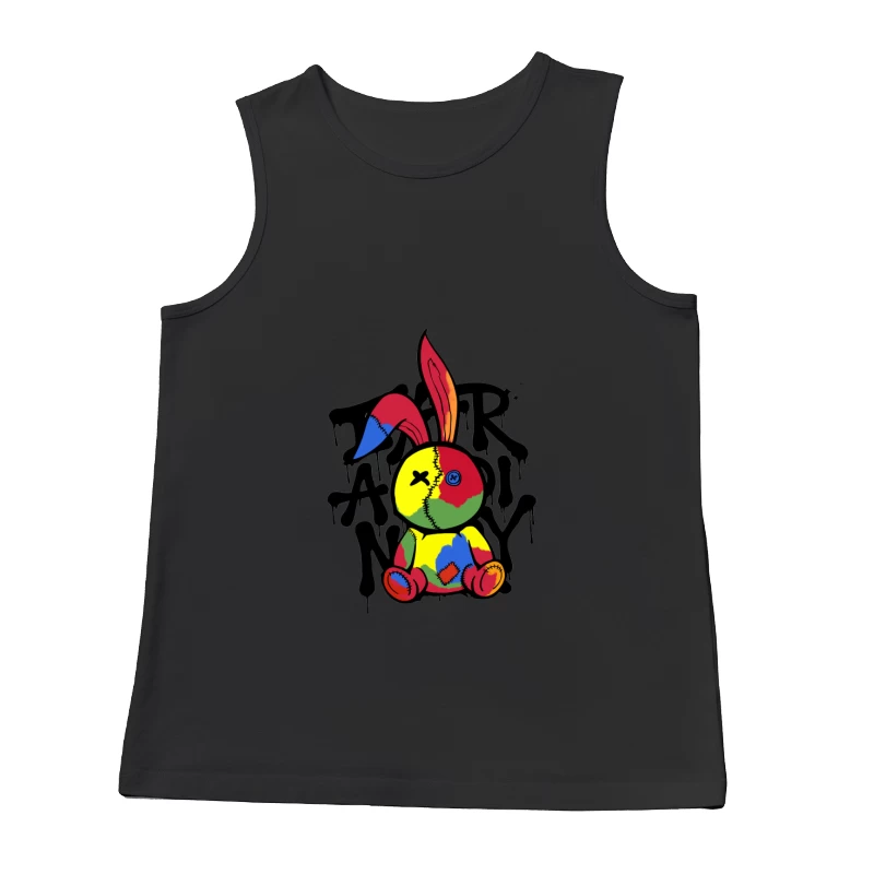 Bunten Patchwork-Hasen-Kunst Herren Tanktops