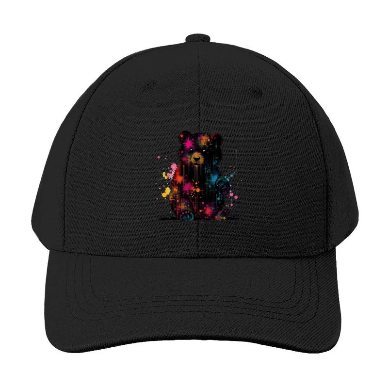 Cosmic Watercolor Teddy Bear Art Baseball Cap