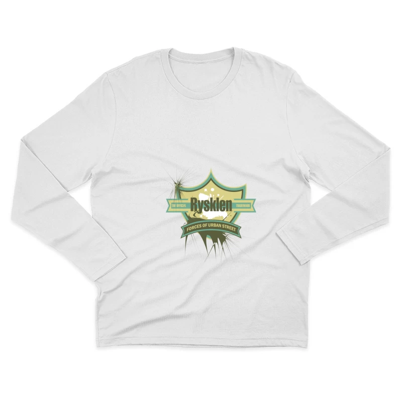 Design urbain Rysklen sur blason moderne Homme Manches Longues T-Shirt