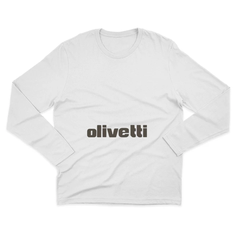 Olivetti-Logo-Design Herren Langarm T-Shirt
