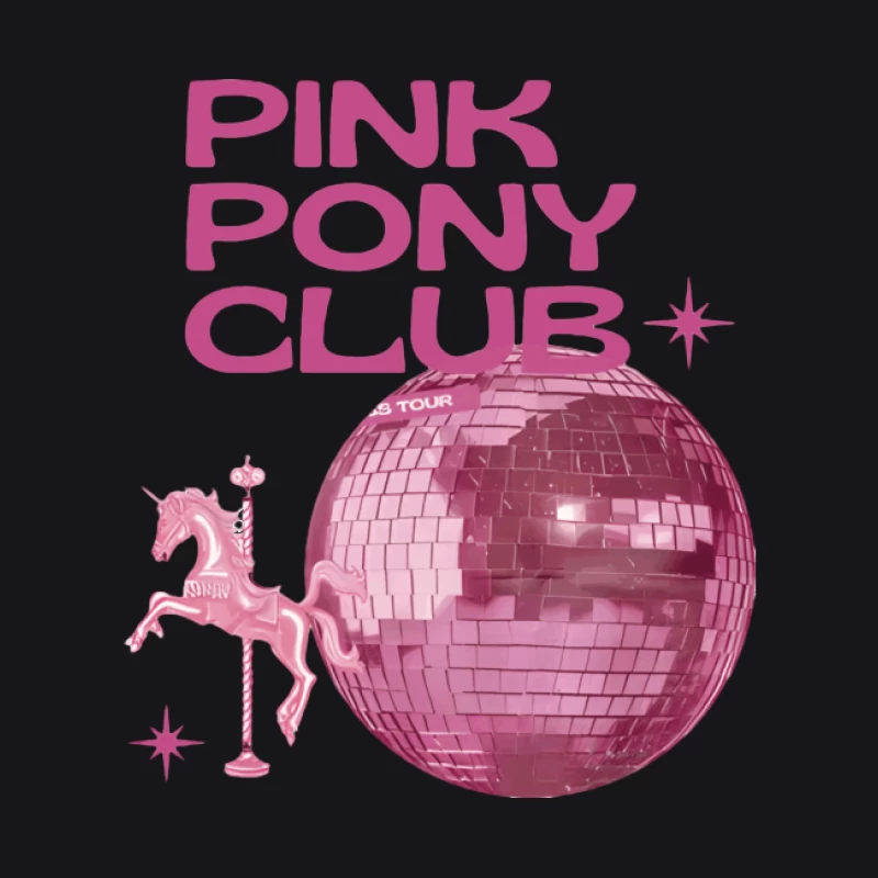 Retro Pink Pony Club Design Herren Pullover Hoodie