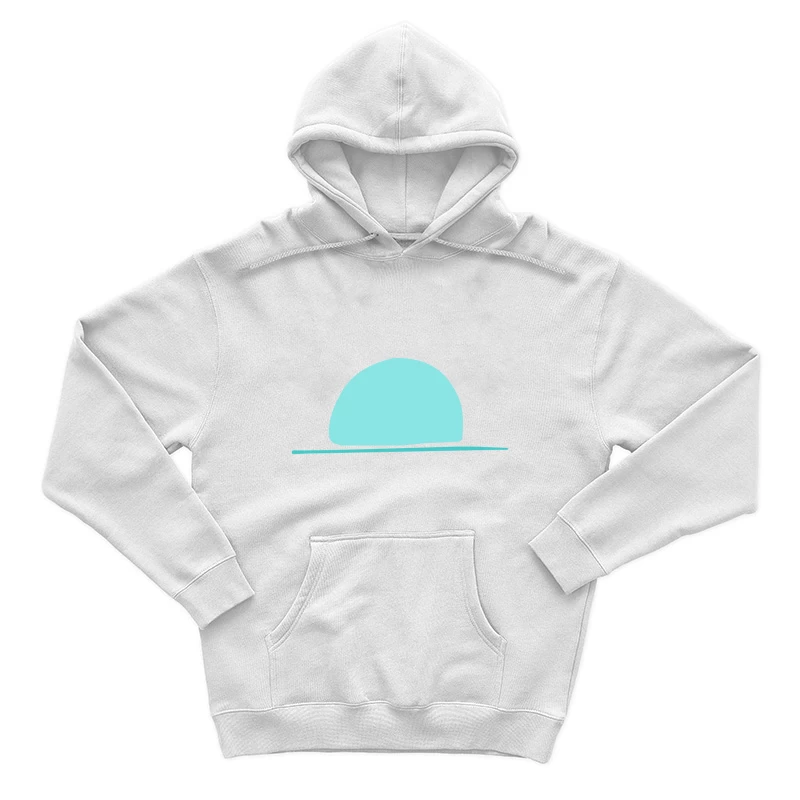 Illustration minimaliste de demi-cercle bleu Homme Sweat à capuche