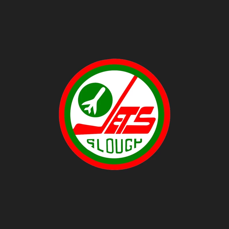 Circular Jets Slough Airline Logo in Red, Green, and White Bucket Hat