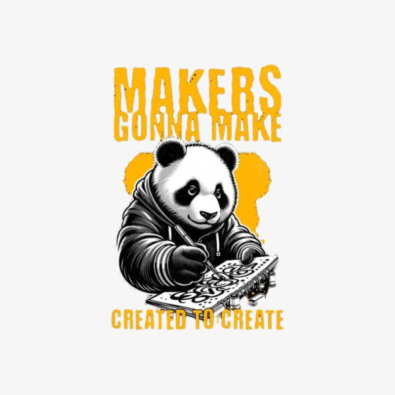 Kreativer Panda mit Spruch Herren Pullover Sweatshirt