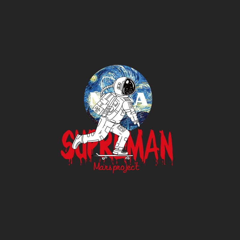 Superman Mars Projekt Astronaut Herren Pullover Sweatshirt