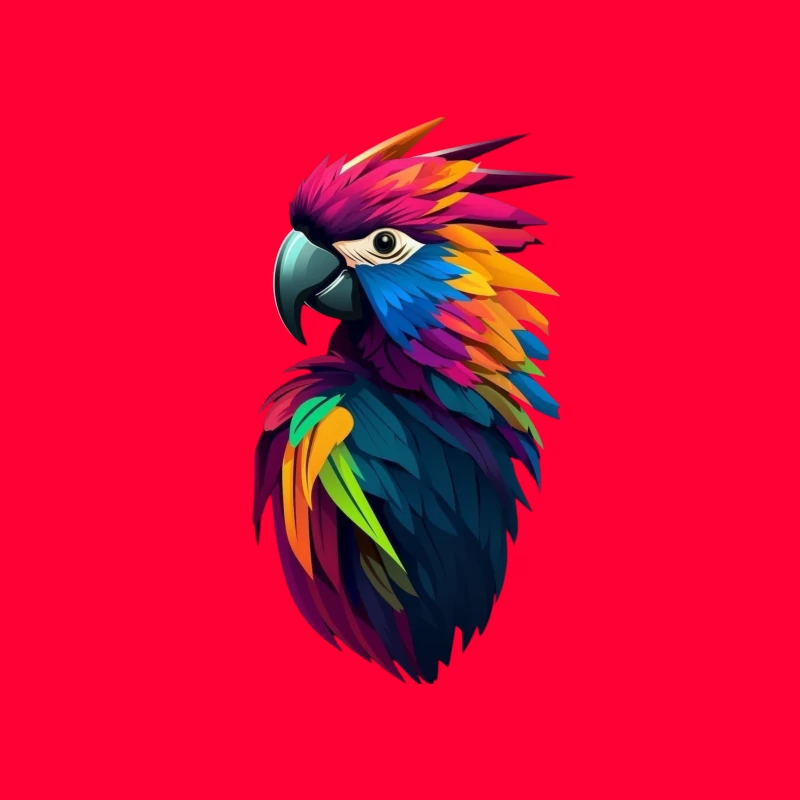 Colorful Parrot Illustration iPhone Case