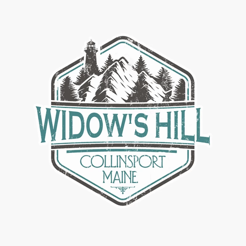 Widow_s Hill from Dark Shadows - distressed travel badge Cotton Tote Bag