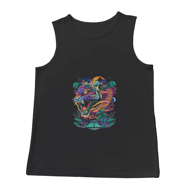 Tropischer Tigerkunst Herren Tanktops