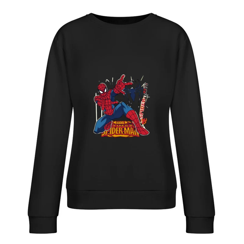 Ultimativer Spider-Man Comic Design Damen Pullover Sweatshirt