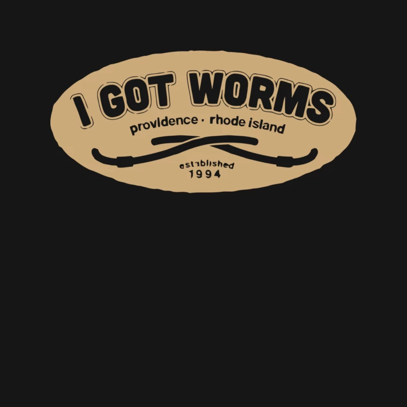 Vintage Oval Logo for "I Got Worms" Business in Providence, Rhode Island Mouse Pad