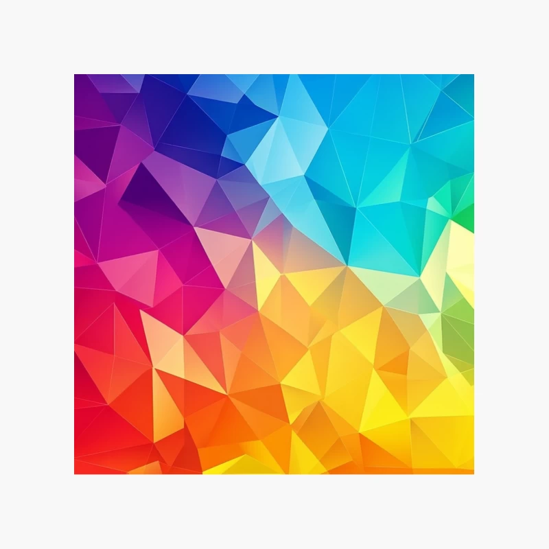 Vibrant Geometric Rainbow Abstract Cotton Tote Bag