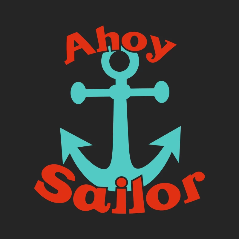 Ancre maritime avec texte Ahoy Sailor Homme Sweat-shirt à enfiler