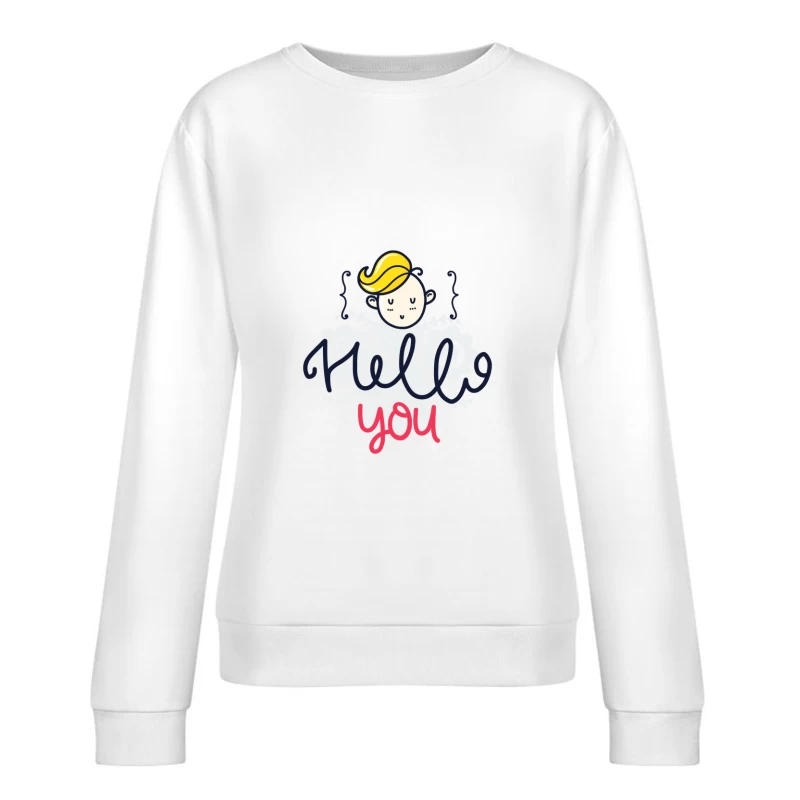 Illustration amicale et florale Femme Sweat-shirt à enfiler
