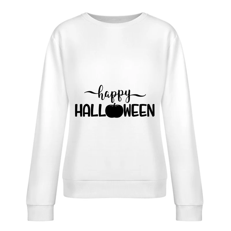 Joyeuse Halloween avec citrouille Femme Sweat-shirt à enfiler