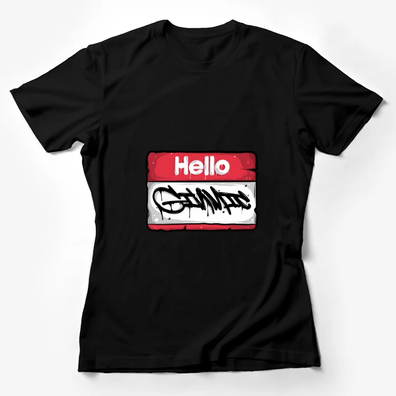Graffiti Namensschild Kunst Damen T-Shirt