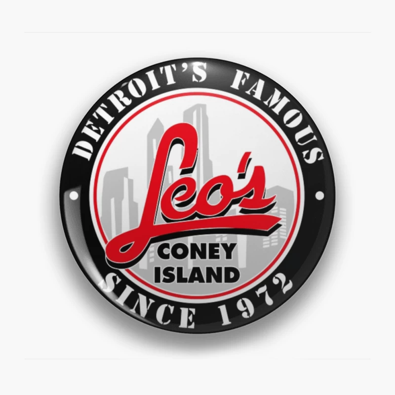 Leo's Coney Island - Detroit's Famous Restaurant Logo Since 1972 Pin