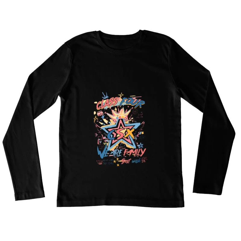 Oeuvre d'art graffiti créative pour la classe 4 Femme Manches Longues T-Shirt
