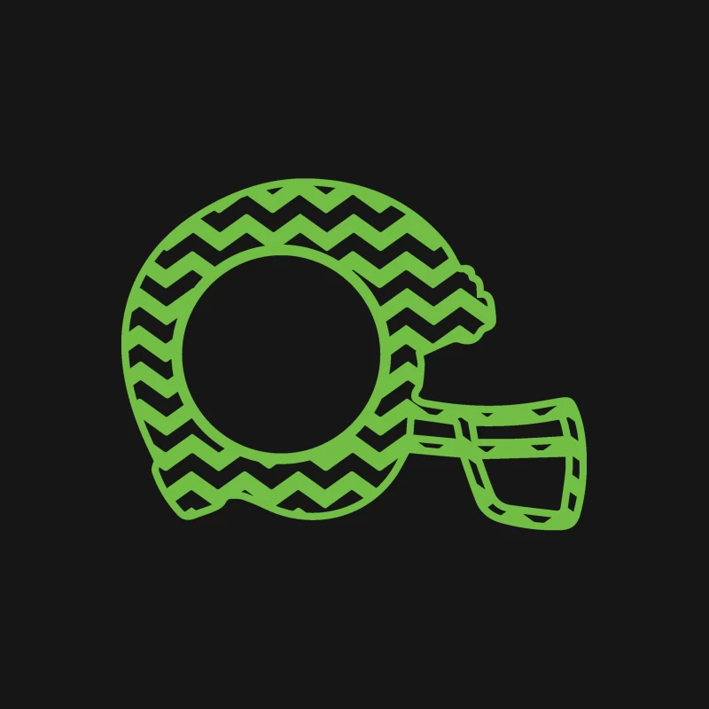 Casque de football vert en zigzag Homme T-Shirt