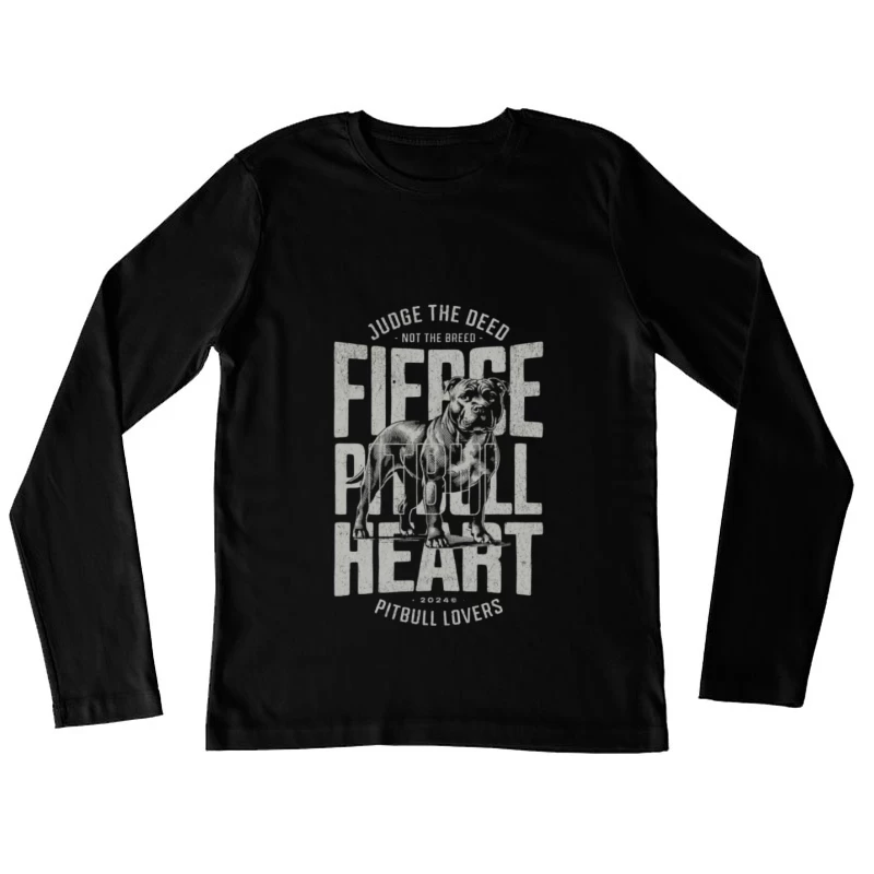 Furchtloses Pitbull-Herz Damen Langarm T-Shirt