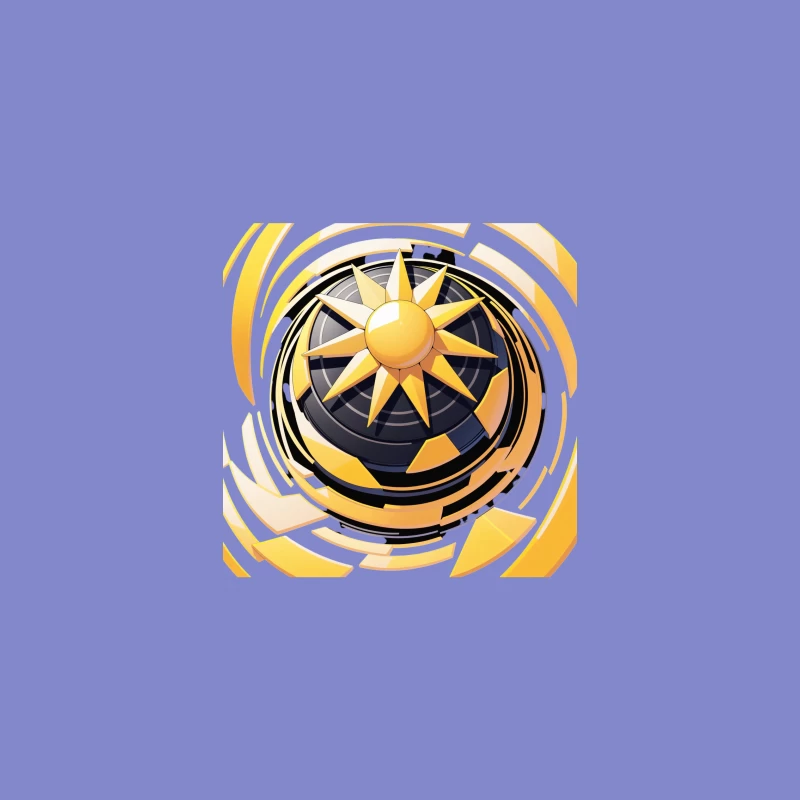 Stylized Sun Icon Design iPhone Case