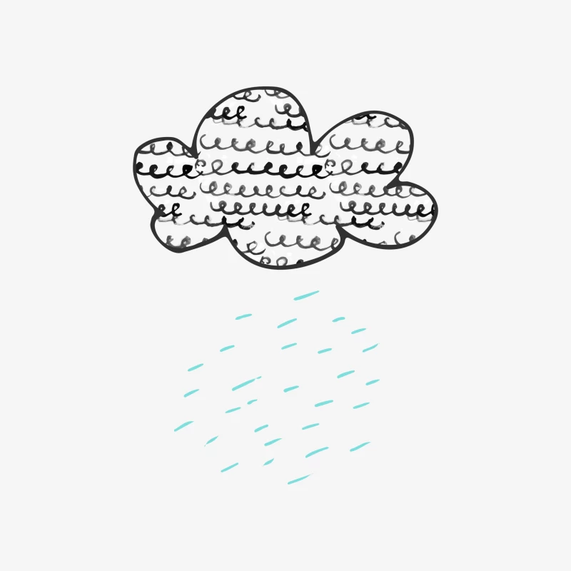 Nuage de pluie avec texture Femme Sweat-shirt à enfiler