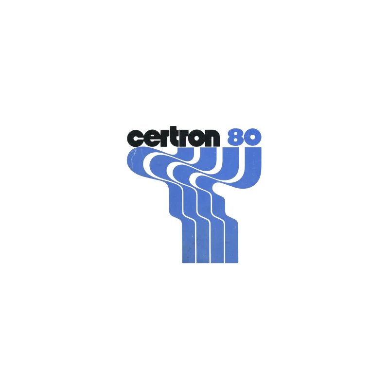 Vintage Certron 80 Blue Wave Logo Design iPhone Case