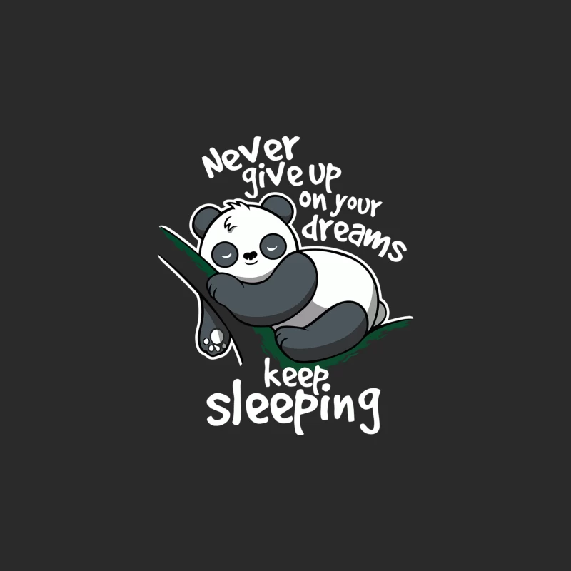 Cute Cartoon Panda Sleeping on Bamboo Baseball Cap