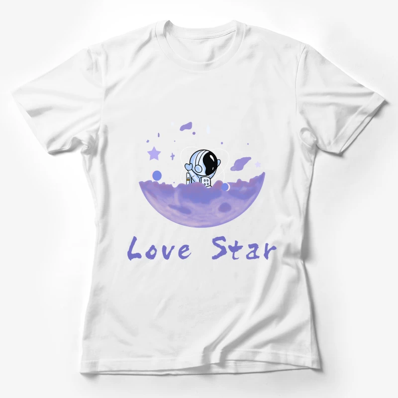 Astronaut im lila Mond Damen T-Shirt